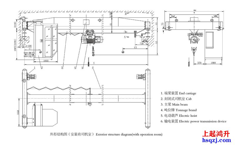 2噸行車(chē)結(jié)構(gòu)圖